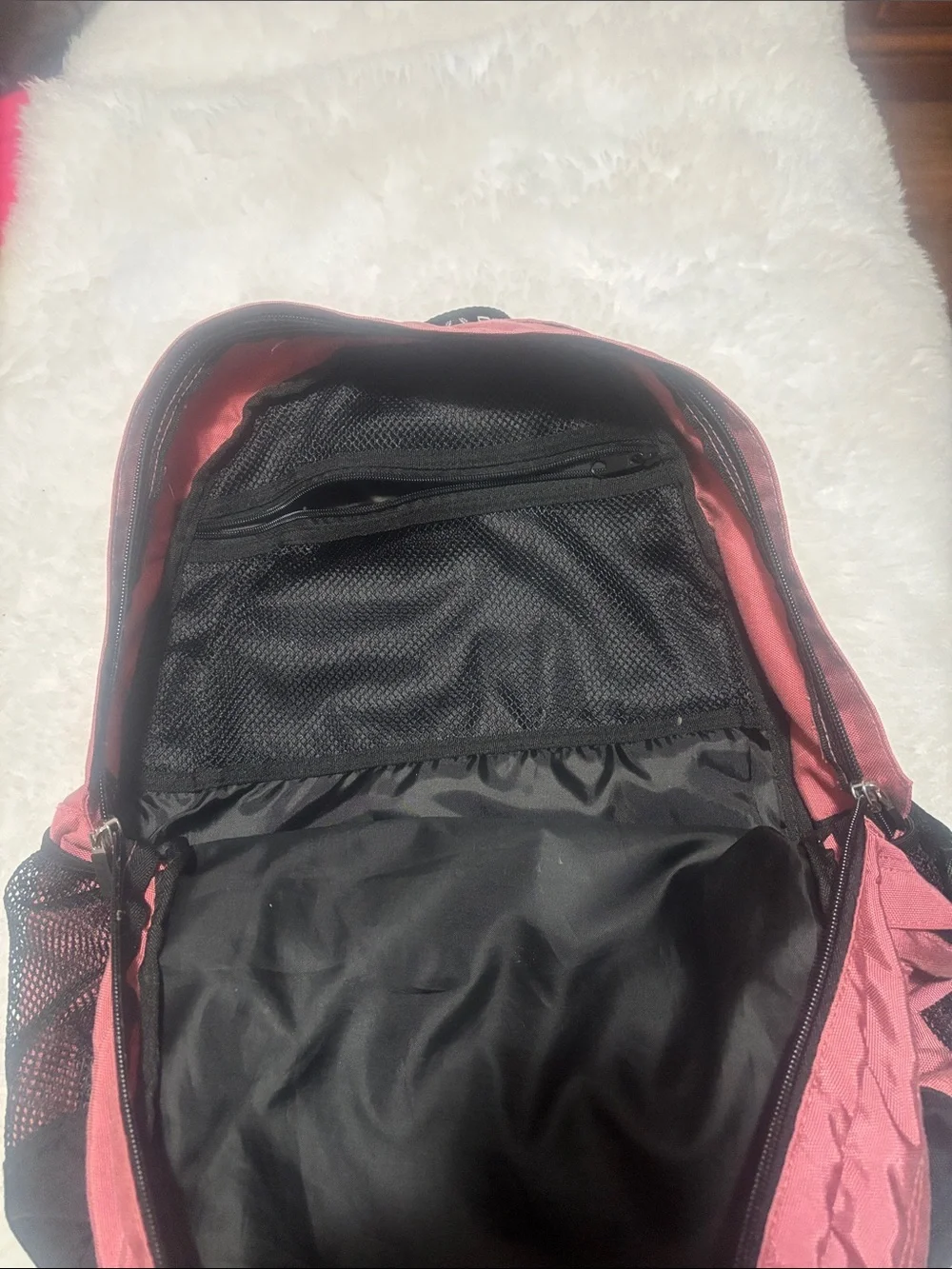 PINK Victoria's Secret Rose Pink & Black Logo Backpack